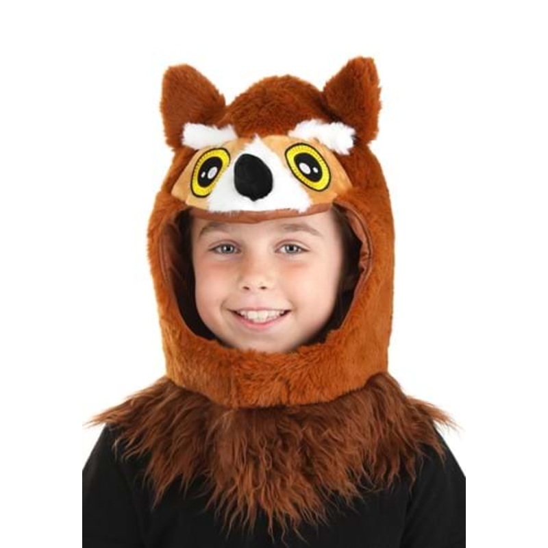 Open Face Owl Costume Hood/Mask Standard