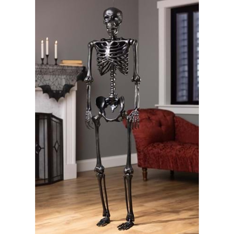 Poseable 5FT Crazy Bones Skeleton in Black Decoration Standard
