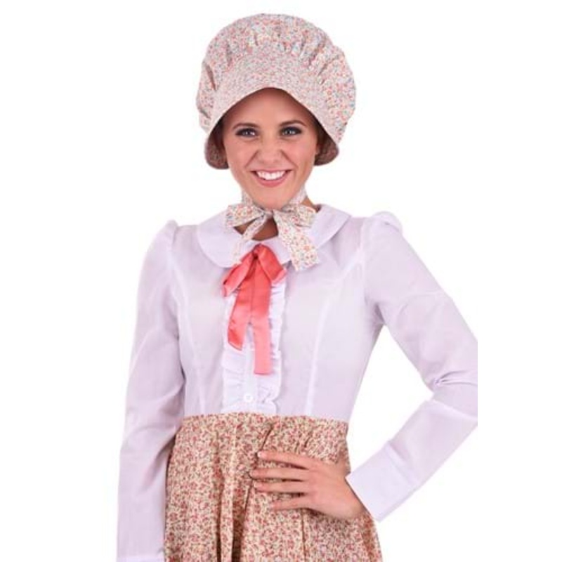Prairie Girl Costume Bonnet Accessory Standard