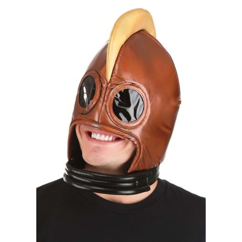 Retro Robot Bronze Costume Helmet Standard