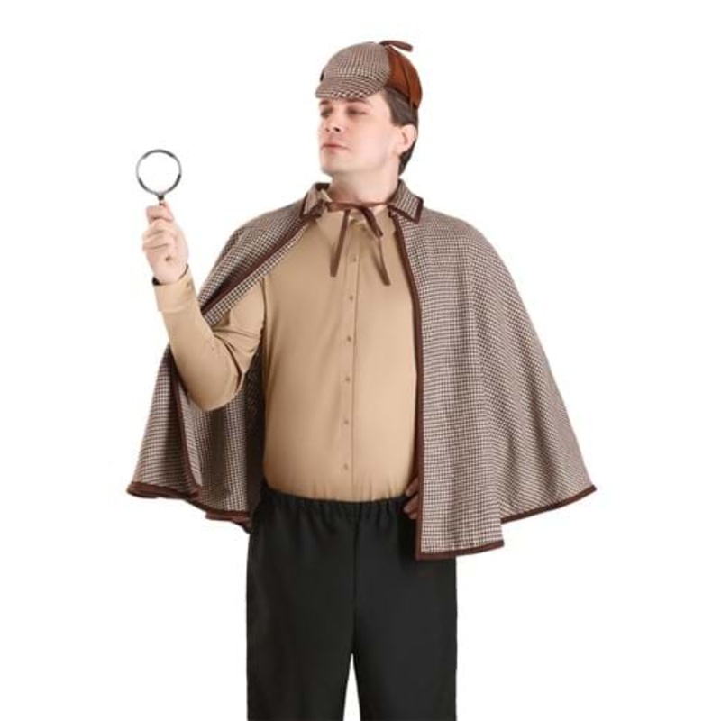 Sherlock Holmes Hat and Poncho Costume Kit for Adults Standard
