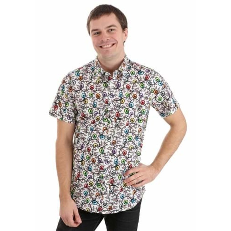Adult All the Eyeballs Button-Up Shirt X-Small