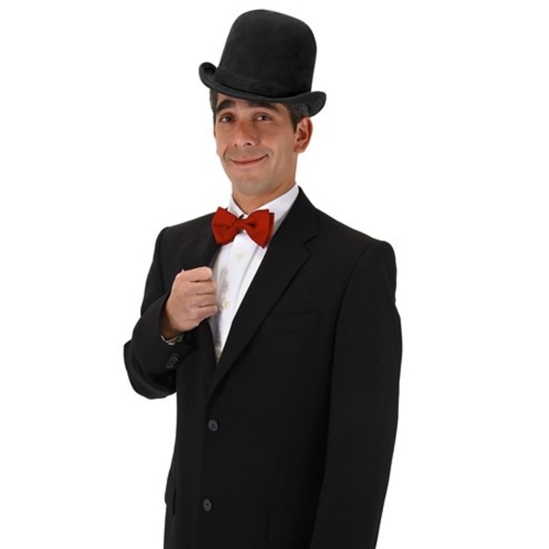 Adult Black Costume Derby Hat  Standard