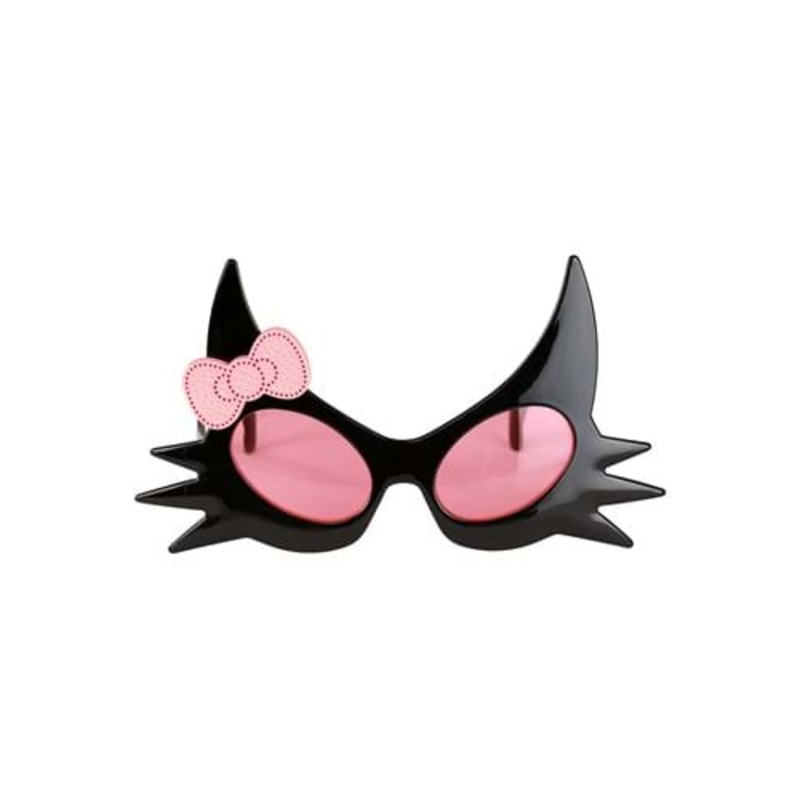 Black and Pink Kitty Sunglasses Standard