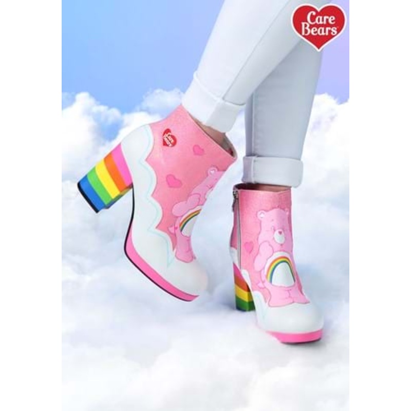 Care Bears Cheer Bear Ankle Boots for Women Size 5