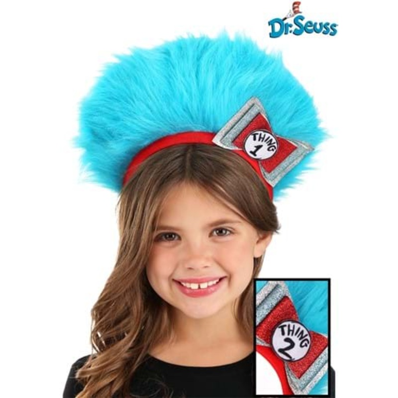 Dr. Seuss Thing 1 & 2 Fuzzy Headband Costume Accessory Standard