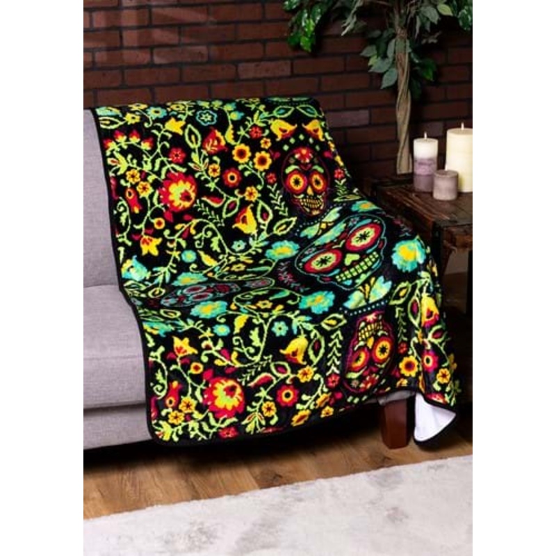 Sugar Skull Throw Blanket Standard