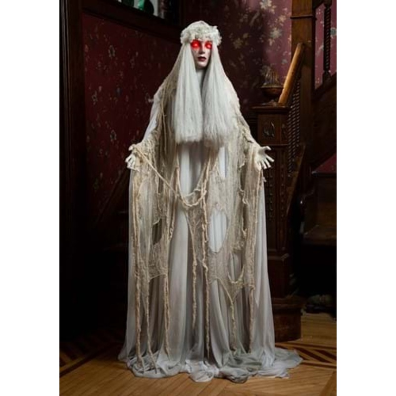 5.5FT Life-Size Venetian Victoria Standing Ghost Girl Halloween Decoration Standard