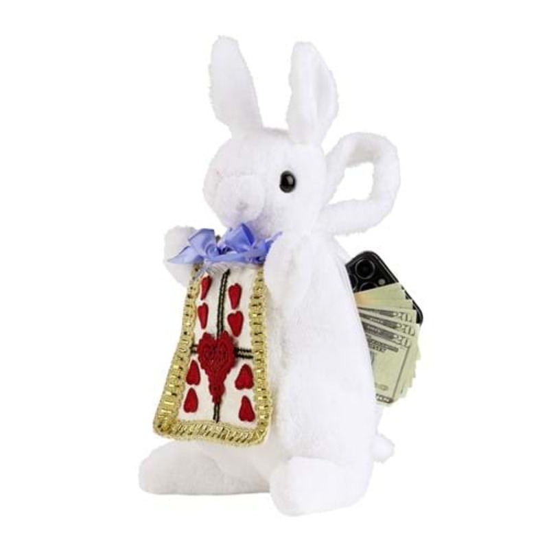 Alice in Wonderland Plush White Rabbit Accessory Purse Standard