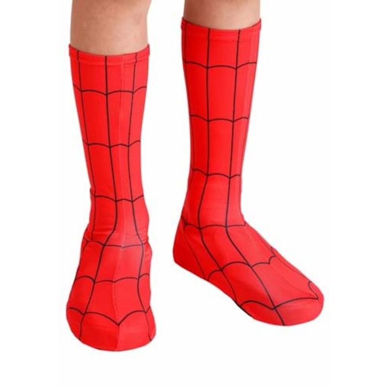 Kid's Spider-Man Costume Boot Covers Standard