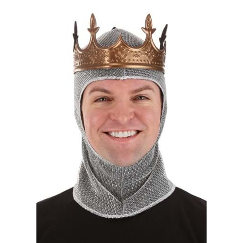 King Arthur Costume Crown & Hood Accessory Standard