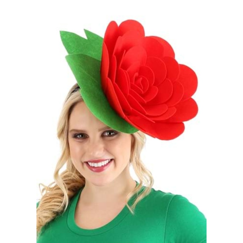 Red Rose Costume Headband Accessory Standard