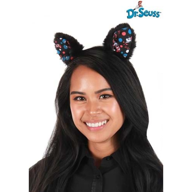 The Cat in the Hat Pattern Ears Costume Headband Standard
