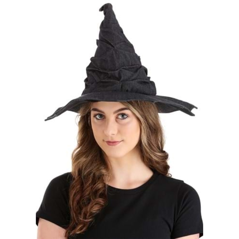Witch Scrunchie Costume Black Hat Standard