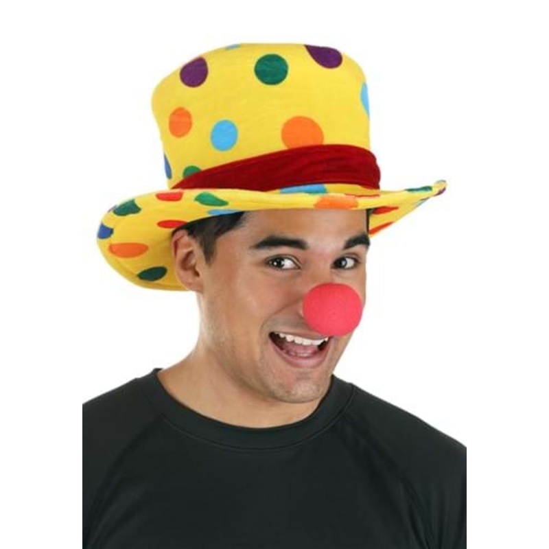 Yellow Clown Top Hat for Adults Standard