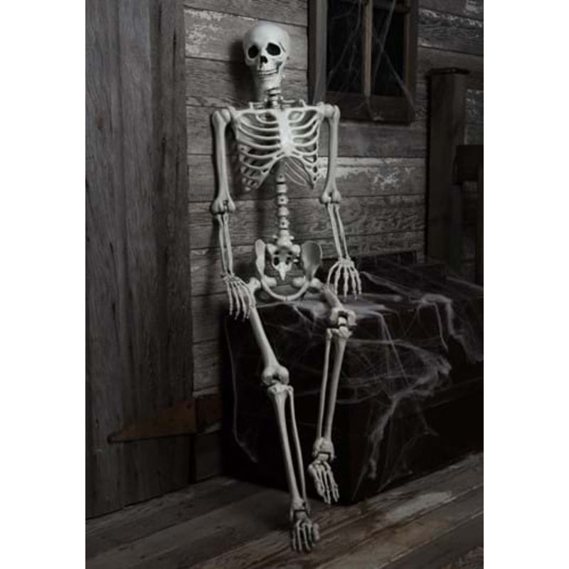 5 Foot Posable Georgie the Skeleton Life Size Halloween Decoration Standard