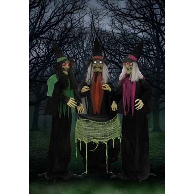 6.25FT Judy, Jody, and Julie Coven of Witches Animated Decoration - Scream Saver Standard