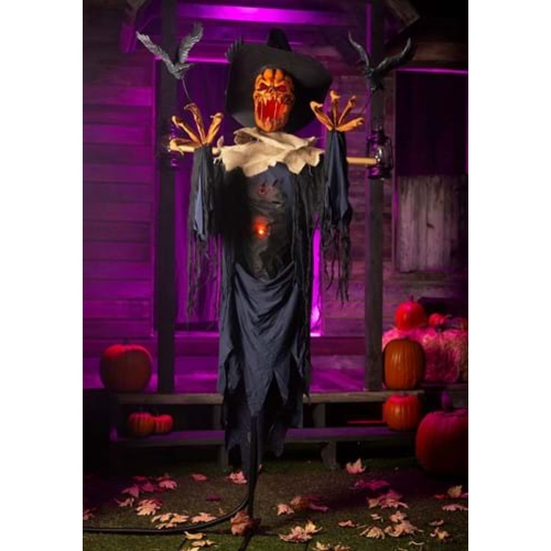 7FT Animated Raven Scarecrow Halloween Decoration Standard