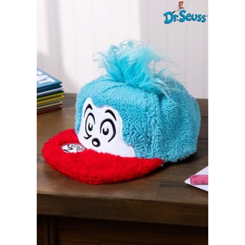 Adult/Child Dr. Seuss Thing 2 Fuzzy Cap Standard