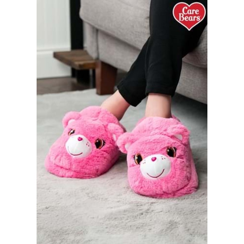 Cheer Bear Care Bears Slippers for Adults Small/Medium