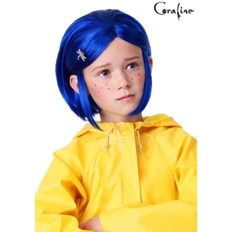 Coraline Blue Costume Wig for Girls Standard