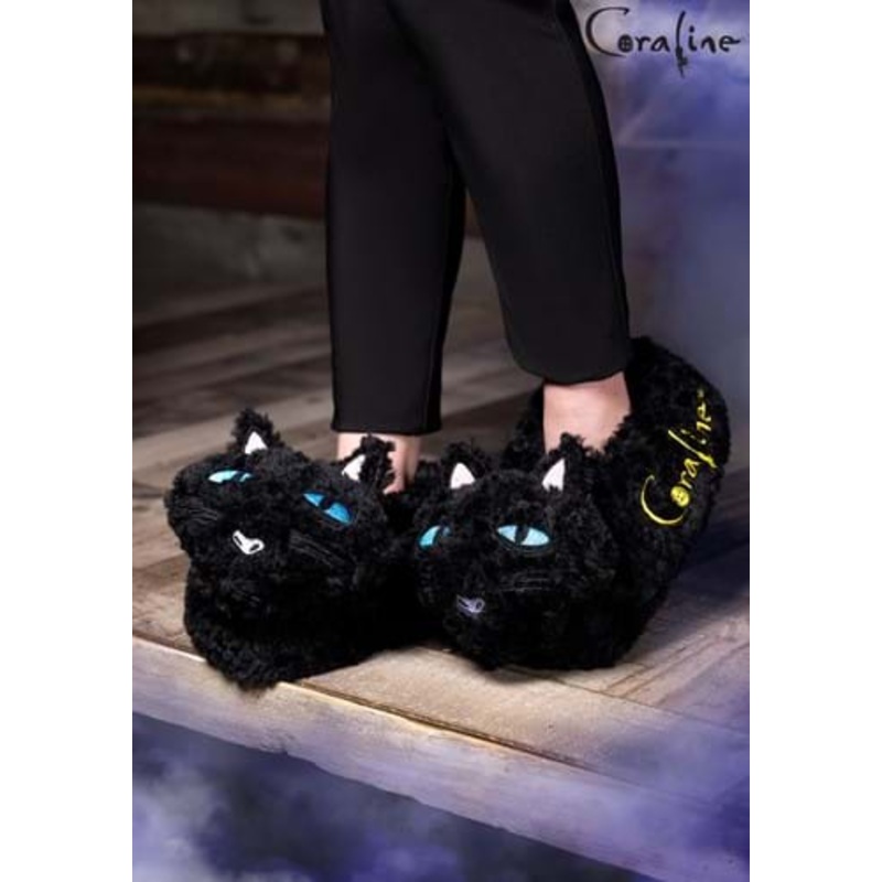 Coraline Cat Adult Slippers Small/Medium