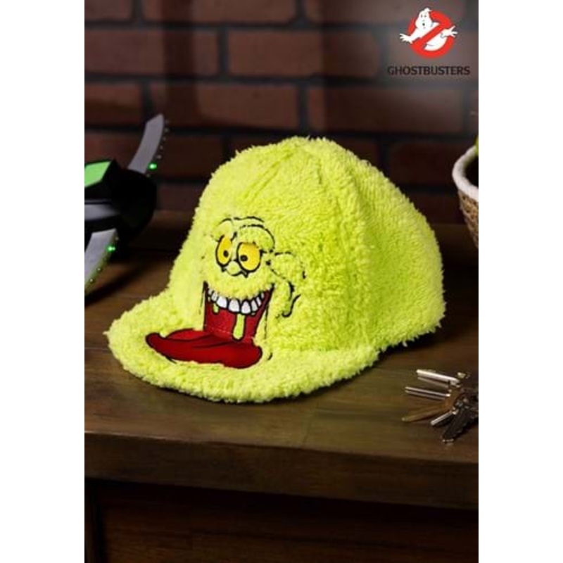 Ghostbusters Slimer Flat Bill Fuzzy Cap Standard
