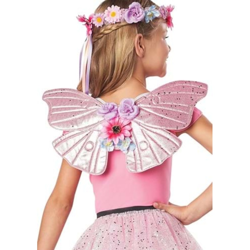 Girl's Pink Fairy Costume Wings Standard