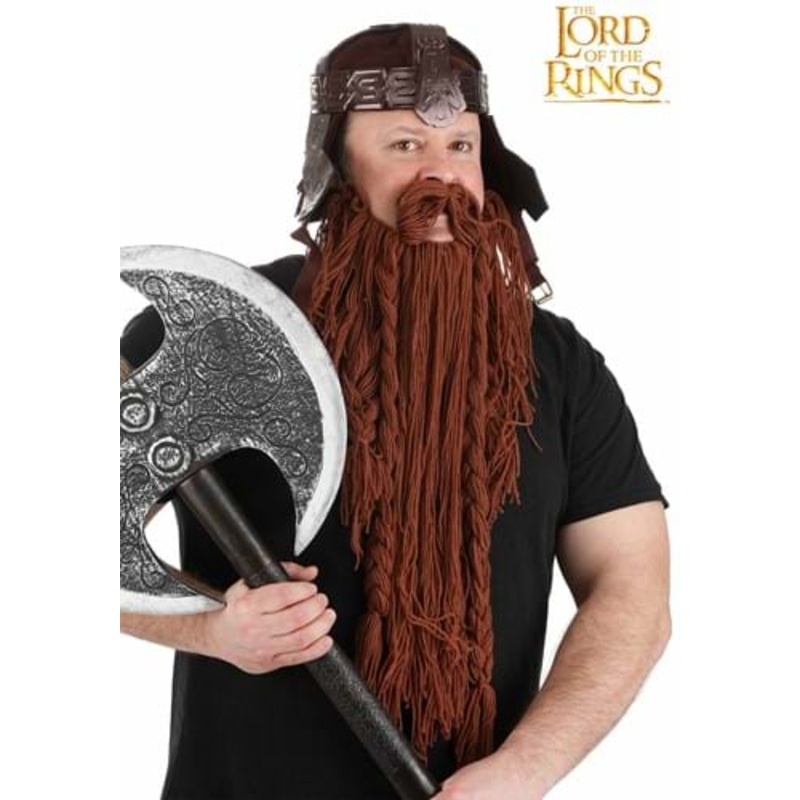 Men's Lord of the Rings Gimli Costume Hat and Beard Set Standard