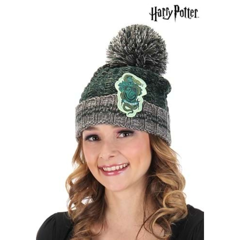 Slytherin Heathered Pom Harry Potter Beanie Standard