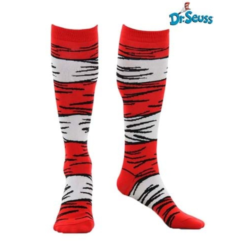 The Cat in the Hat Costume Socks for Kids Standard