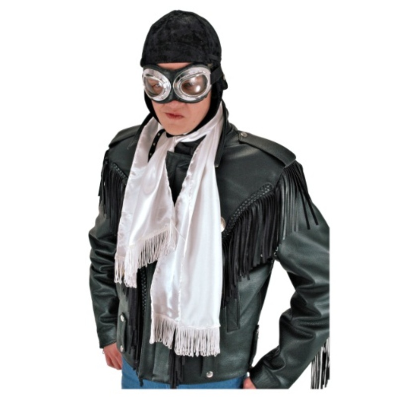 White Aviator Scarf  Standard