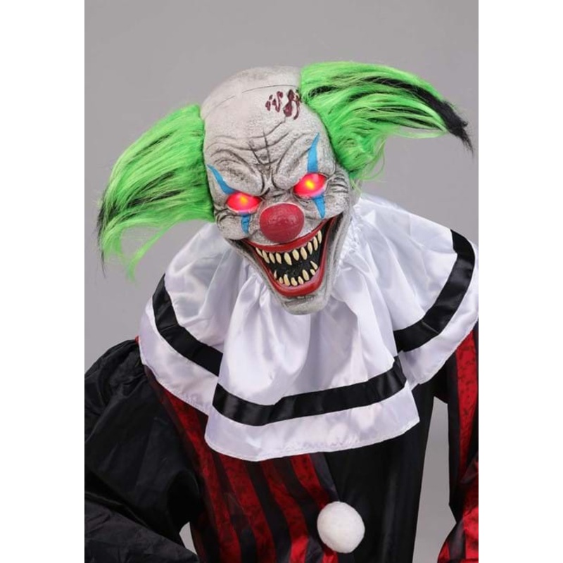 2.9FT Crouching Clown Red Animatronic Decoration Standard