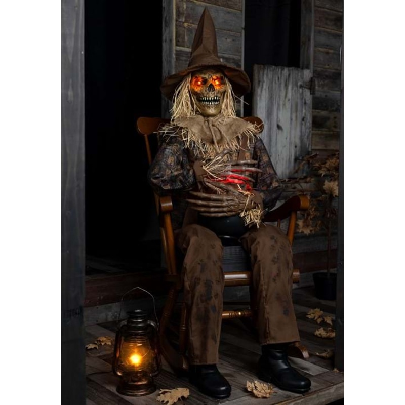 4.8FT Swiping Scully the Seated Scarecrow Animatronic Decoration - Tekky Standard