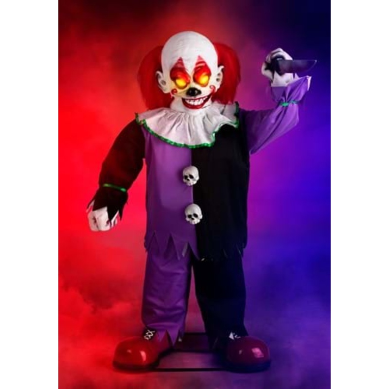4FT Little Killer Clown Animatronic Halloween Decoration Standard