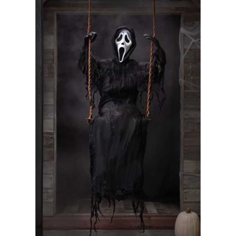 5FT Ghost Face On Swing Halloween Decoration Standard