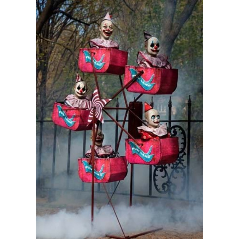 6FT Animated Evil Clown Ferris Wheel Decoration Standard