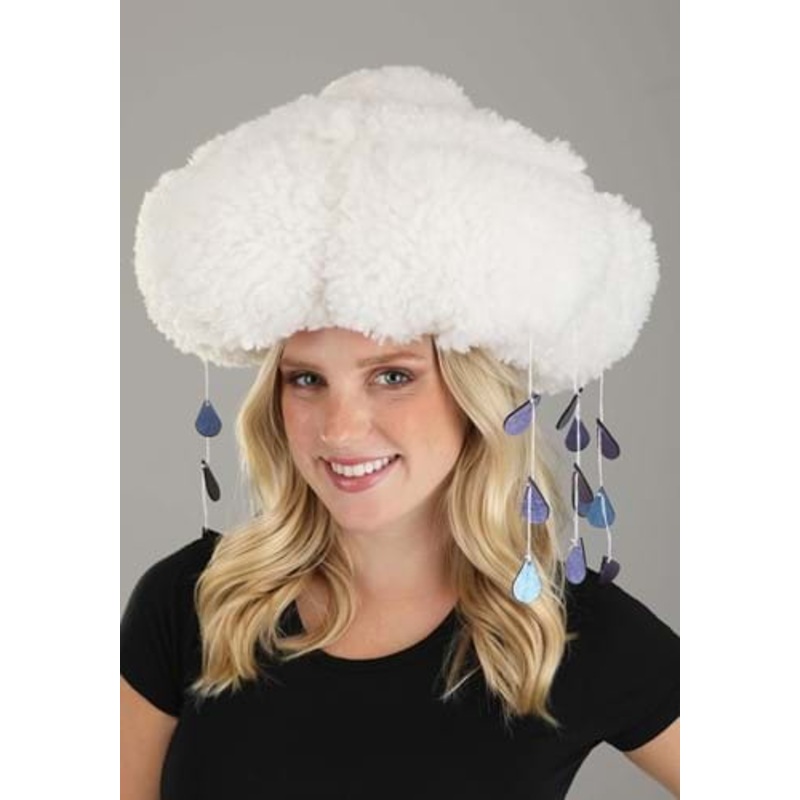 Adult Sherpa Light-Up Rain Cloud Costume Hat Standard
