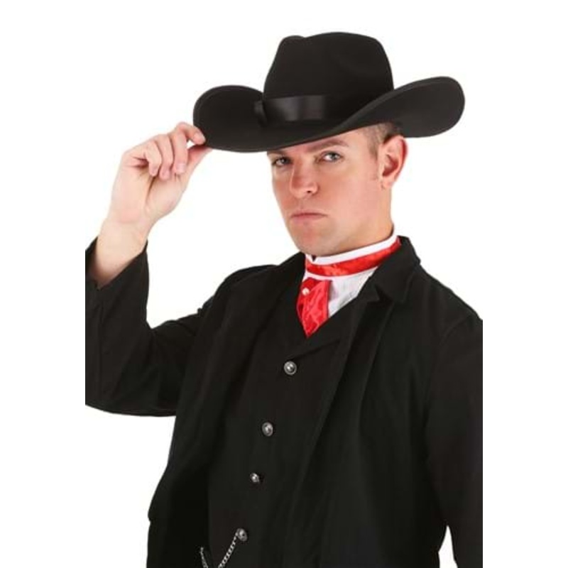 Black Western Cowboy Costume Hat Accessory Standard