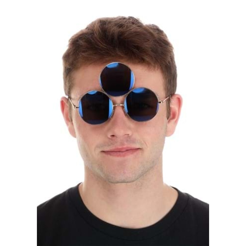 Blue 3rd Eye Costume Glasses Standard