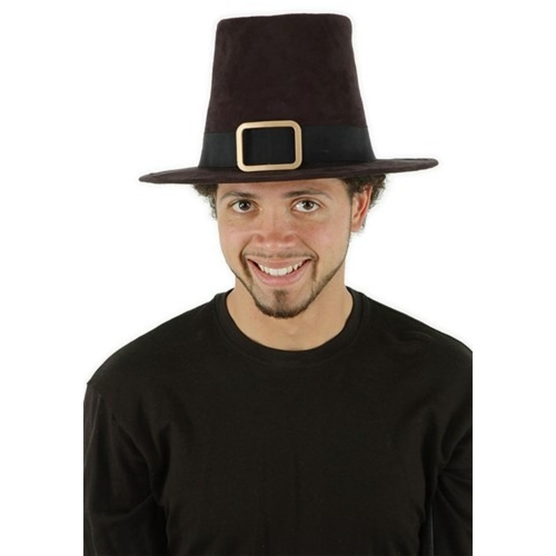 Deluxe Brown Pilgrim Costume Hat Standard