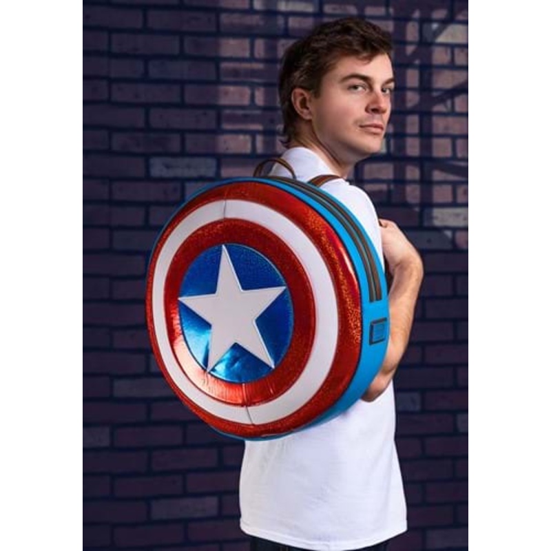 Loungefly Marvel Captain America Shield Backpack Standard