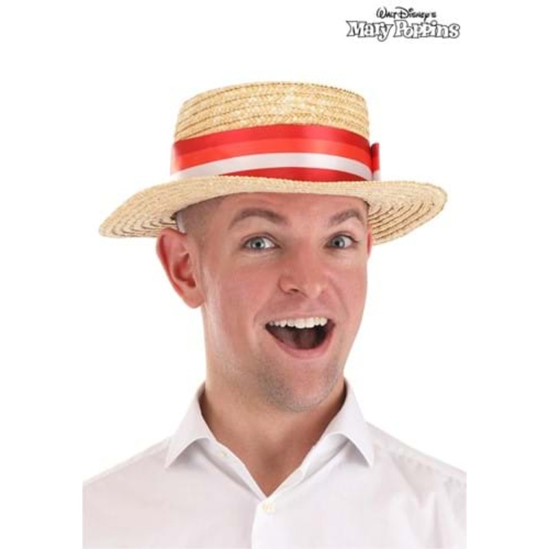 Mary Poppins Bert Straw Hat for Adults Standard