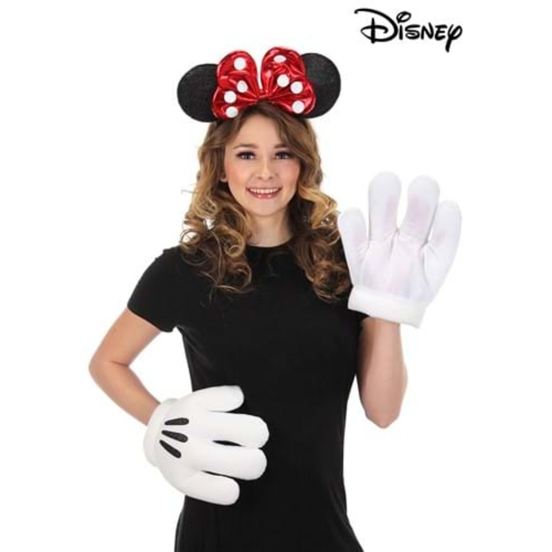 Minnie Glitter Headband & Gloves Set Standard