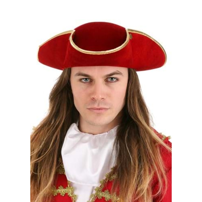 Rum Pirate Red Costume Hat for Adults Standard