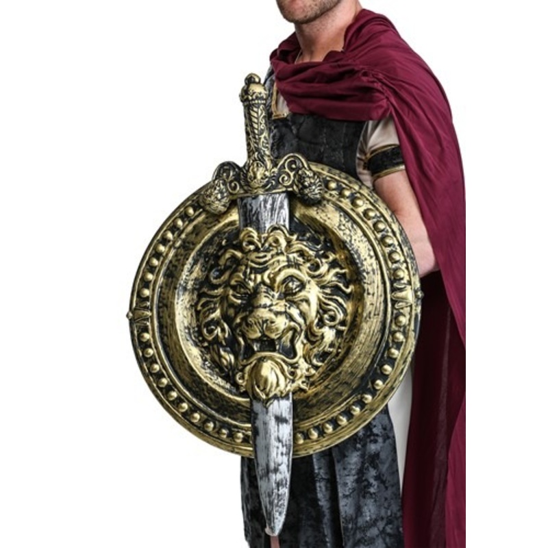 20" Gladiator Shield W/ 29" Sword Standard