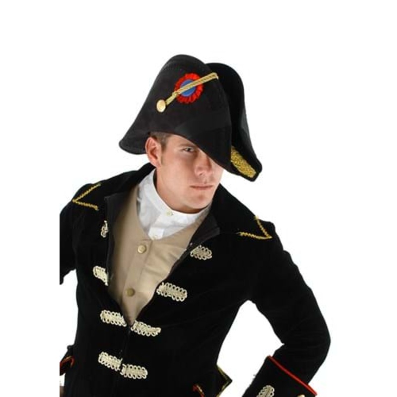 Admiral Black Bicorn Hat Standard