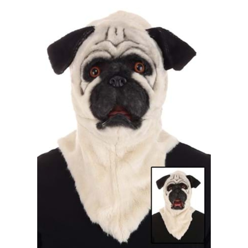 Adult Mouth Mover Pug Costume Mask Standard