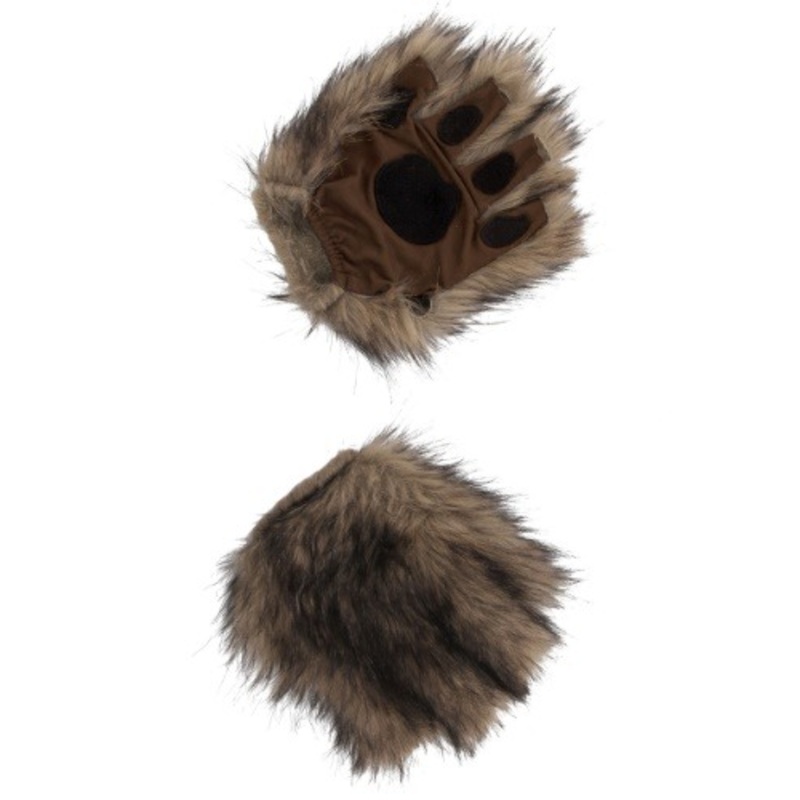 Brown Fingerless Paws for Adults Standard