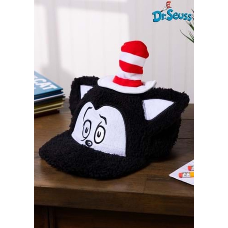 Dr. Seuss Cat in the Hat Fuzzy Adult Cap Standard